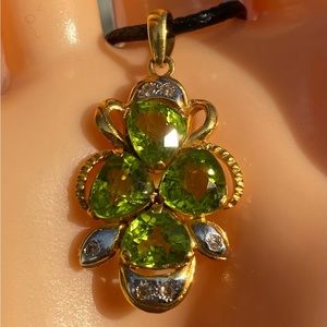 Natural Period and Diamonds Pendant in 18K solid gold ⭐️new⭐️